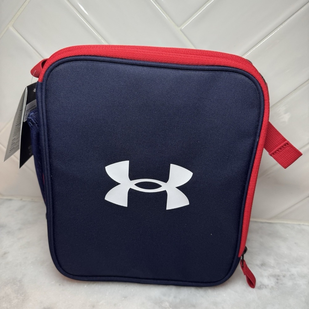 Durable Crush Resistant Lunch Box W/ Mesh Storage Pockets New